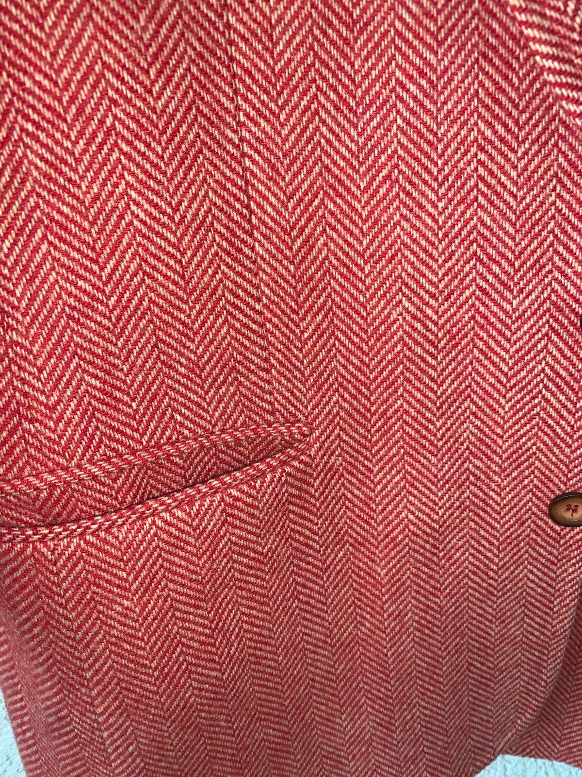 Alias by P&C Herringbone Blazer - Wol/Alpaca, Ophalen of Verzenden, Zo goed als nieuw, Maat 52/54 (L), Rood