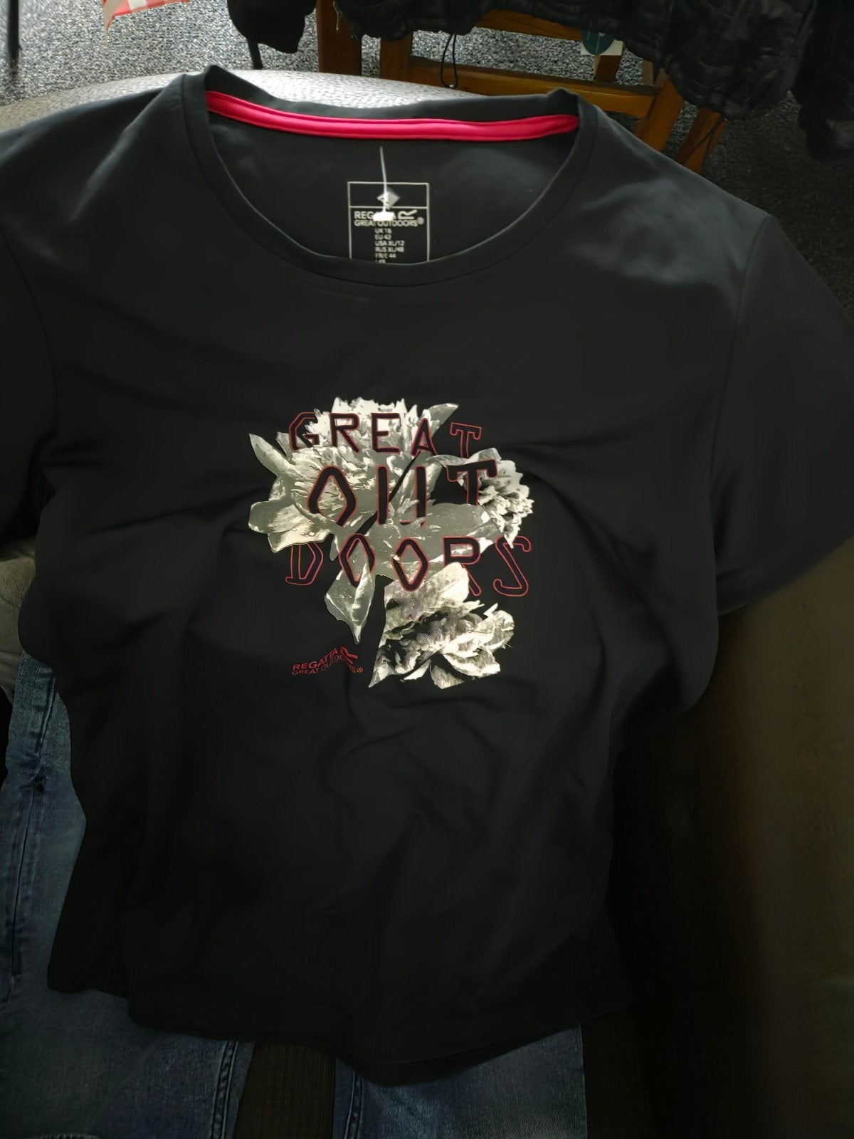 Regatta Great Outdoors T-shirt - Maat 42 Nieuw samen broek, Zwart, Regatta Great Outdoors, Zo goed als nieuw, Korte mouw