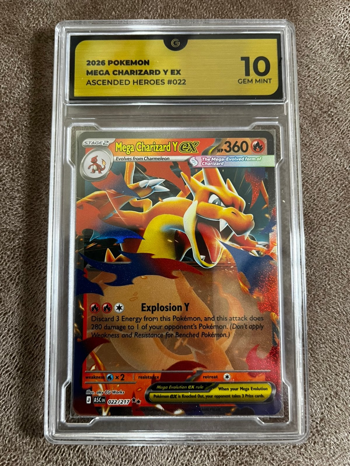 Mega Charizard Y ex #022 GG10, Ophalen, Nieuw, Losse kaart, Foil