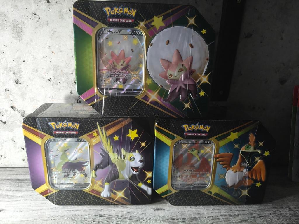 Pokémon TCG Shining Fates V Tins - Set van 3, Ophalen, Nieuw, Overige typen