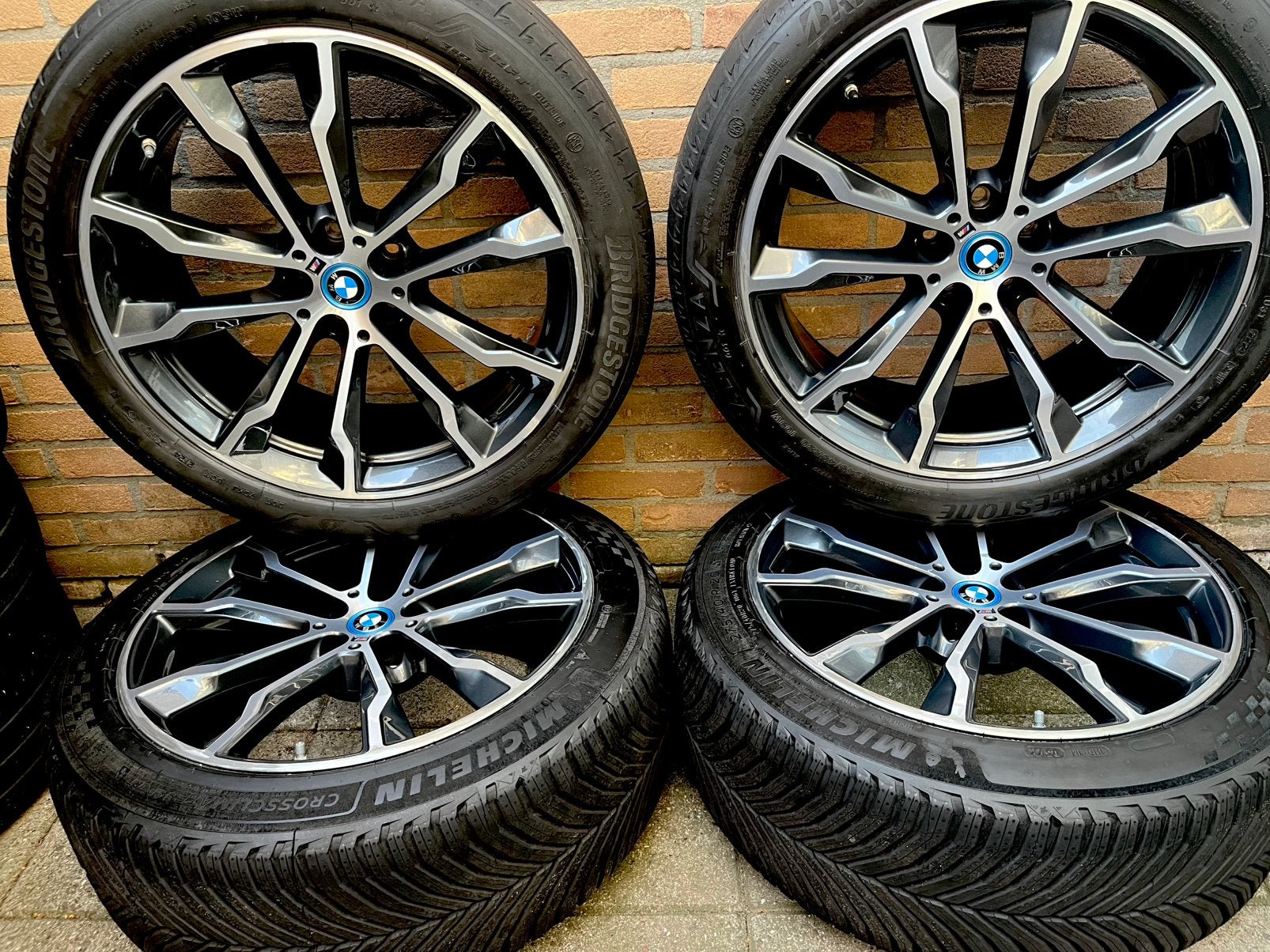 20” orig BMW X3 X4 G01 G02 style 699m michelin set TPMS, Auto-onderdelen, Banden en Velgen, Gebruikt, 275 mm, Banden en Velgen