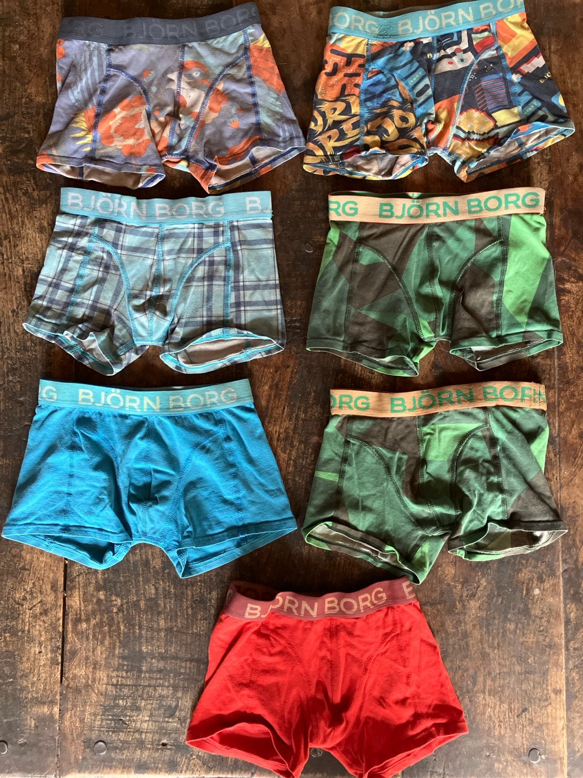 7 stuks Björn Borg Boxershorts mt 122/128, Kinderen en Baby's, Kinderkleding | Maat 122, Gebruikt, Jongen, Ophalen of Verzenden