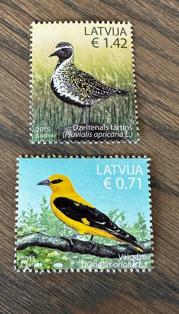 Letland 2015 vogels postfris, Ophalen of Verzenden, Postfris