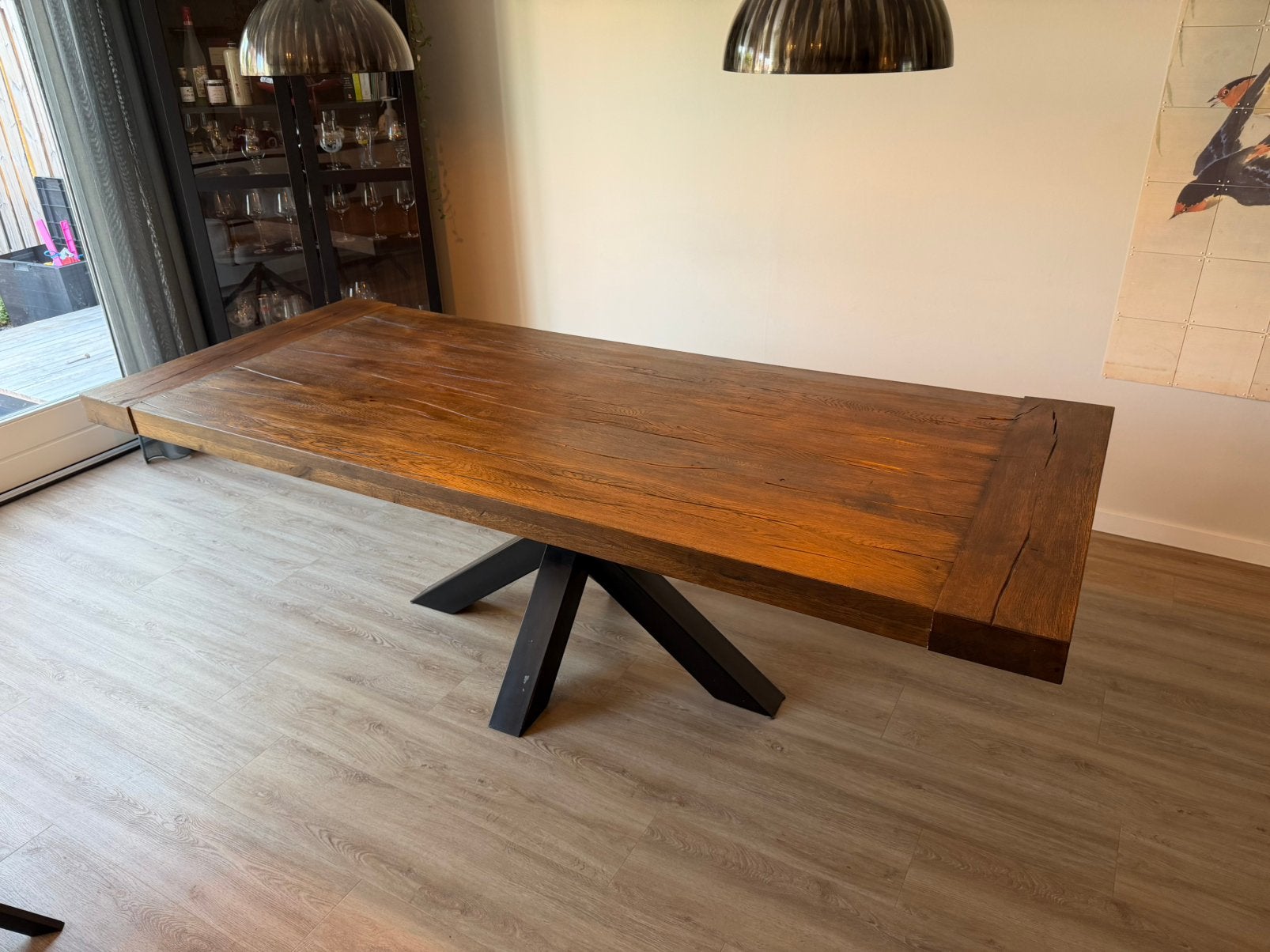 Robuuste eettafel 240x100, Huis en Inrichting, Tafels | Eettafels, Ophalen, 200 cm of meer, 50 tot 100 cm, Zo goed als nieuw