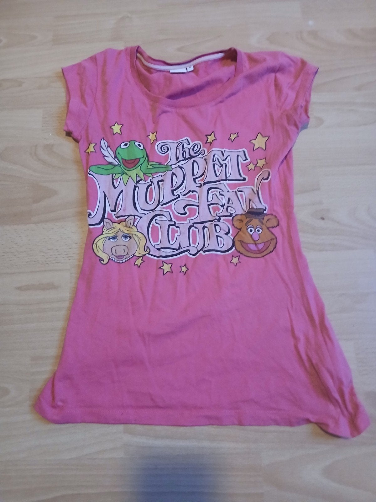 Muppets pink graphic tee, Kinderen en Baby's, Kinderkleding | Maat 110, Disney, Zo goed als nieuw, Shirt of Longsleeve, Verzenden