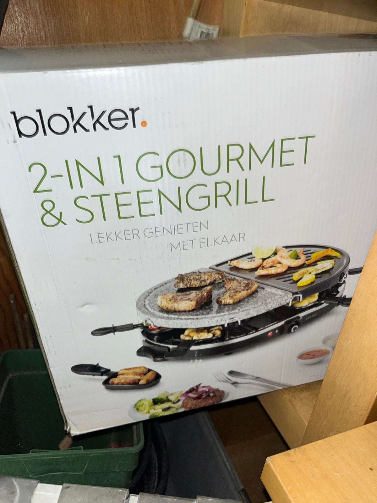 Blokker 2-in-1 gourmet en steengrill set, z.g.a.n., Witgoed en Apparatuur, Ophalen, Zo goed als nieuw