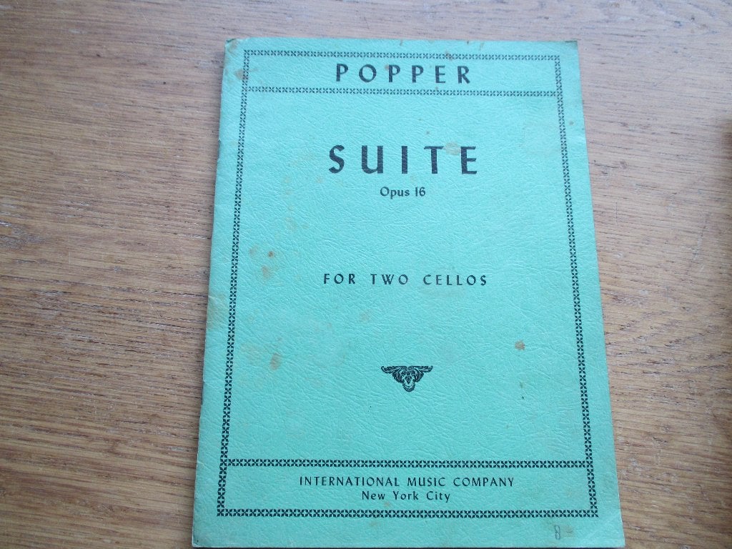 Popper Suite Opus 16 voor twee cello's -, Gebruikt, Klassiek, Ophalen of Verzenden, Artiest of Componist