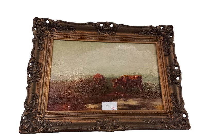 "grazende koeien" schilderij., Ophalen, Dieren