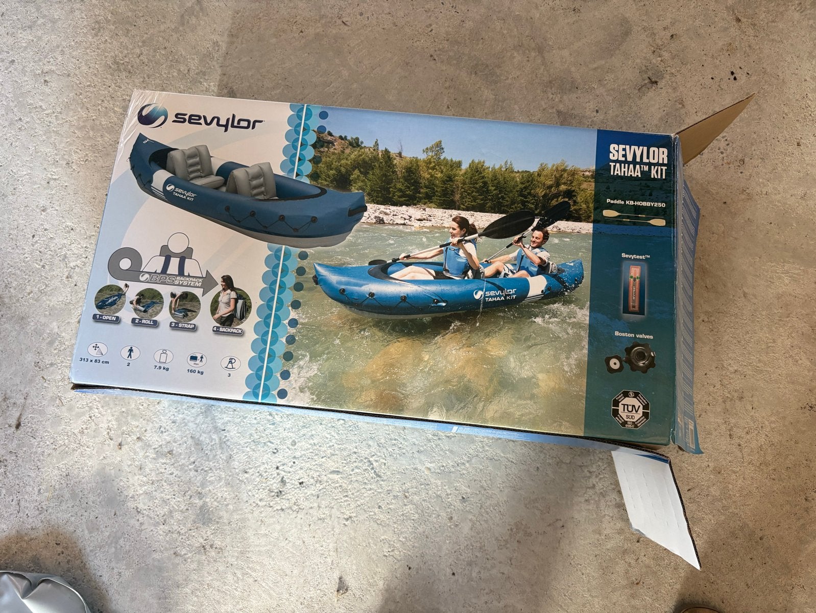 Sevylor Tahiti Plus Kajak met peddels, Ophalen, Gebruikt, Dubbelbladige peddel