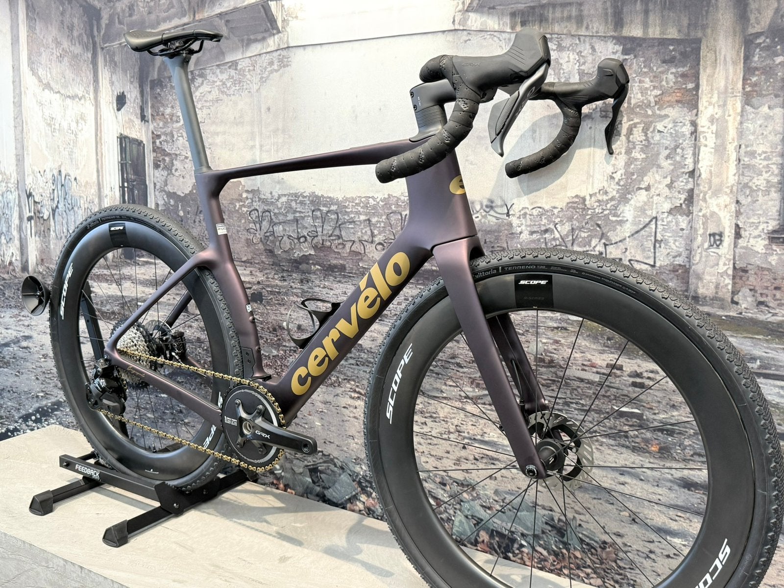 Cervelo aspero 5 ltd black current 58 cm grx di2 scope r6a, Carbon, C, C, Nieuw
