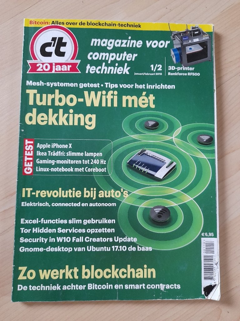 TIJDSCHRIFTEN C´T MAGAZINE VOOR COMPUTER EN TECHNIEK 2018, Ophalen of Verzenden, Zo goed als nieuw, Wetenschap en Natuur