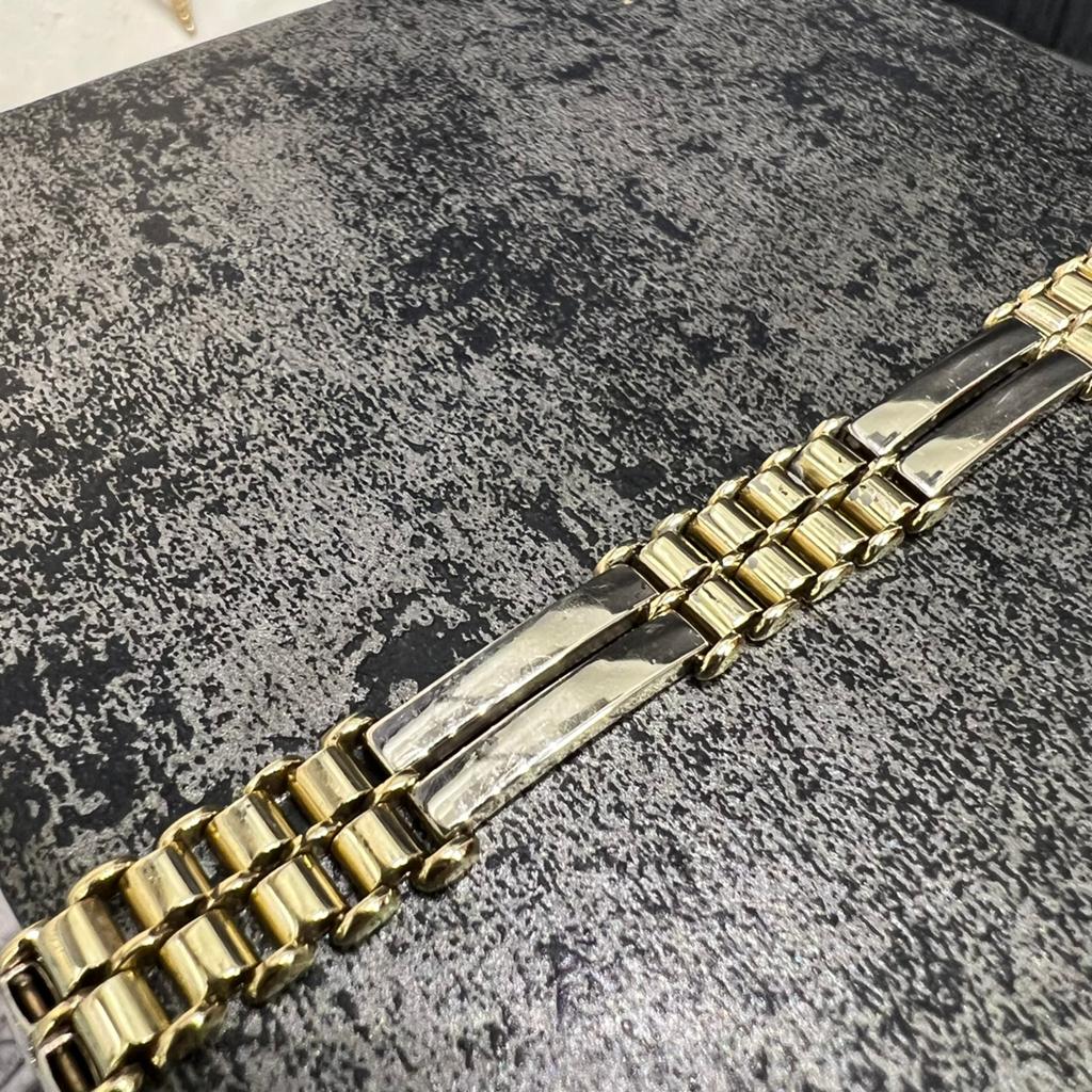 14k gouden armband prachtig schakel massief, Sieraden, Tassen en Uiterlijk, Armbanden, Ophalen of Verzenden, Nieuw, Goud