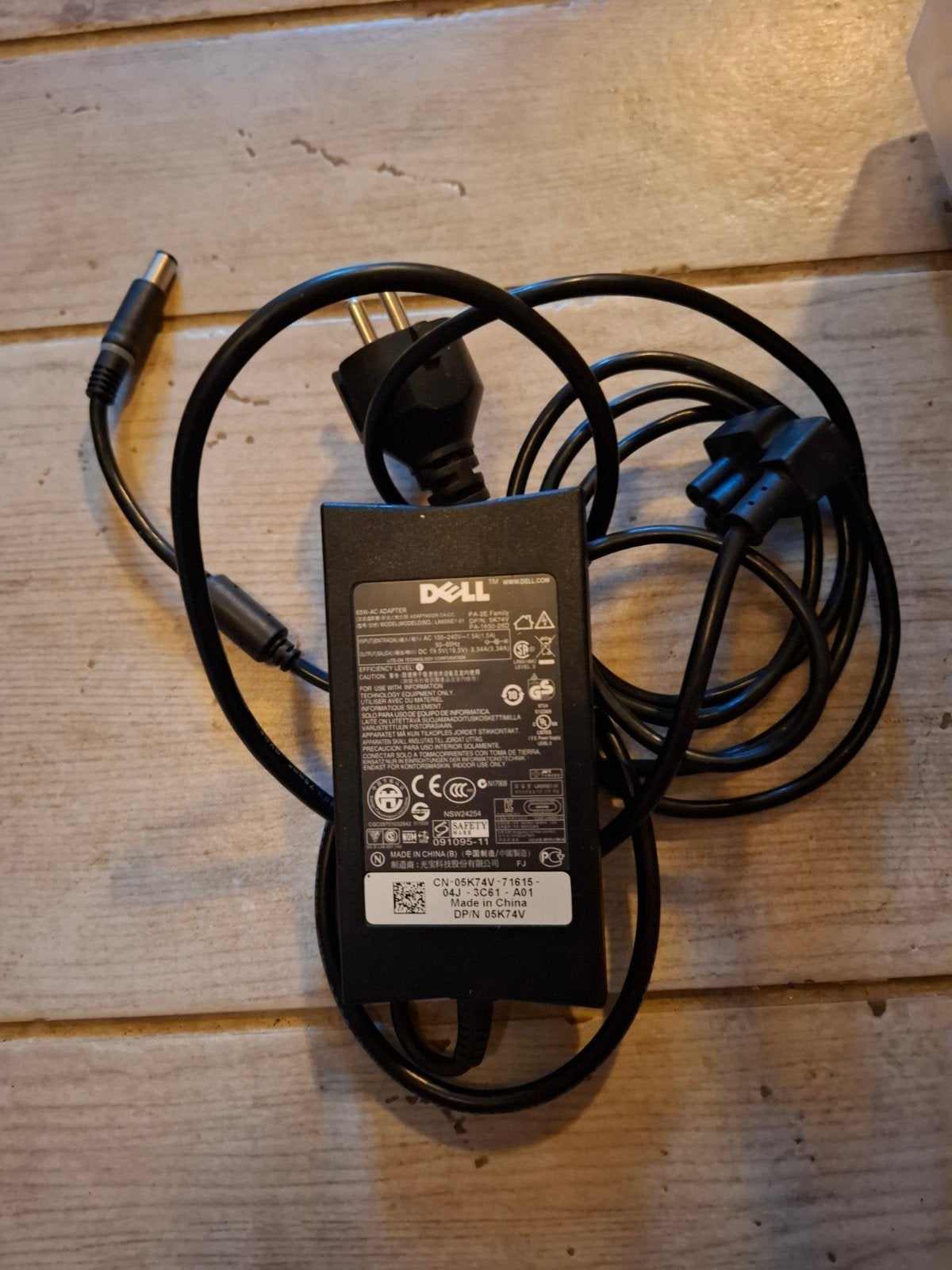 Dell 65W AC Adapter Oplader PA-2E Family 19.5V 3.34A, Computers en Software, Ophalen of Verzenden, Gebruikt, Dell