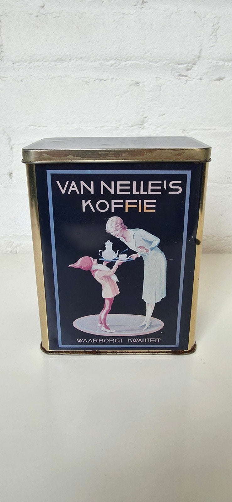 Vintage Van Nelle's Koffie voorraad blik, Ophalen of Verzenden, Gebruikt, Koffie, Van Nelle