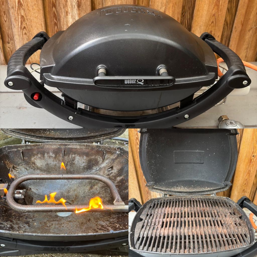 Weber Q1000 zwarte draagbare gasbarbecue., Ophalen of Verzenden, Gebruikt