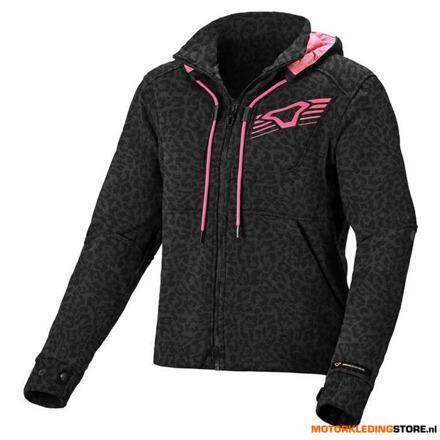 Macna District Women Motorhoodie, Zwart-Roze, Motoren, Kleding | Motorkleding, Ophalen of Verzenden, Nieuw met kaartje