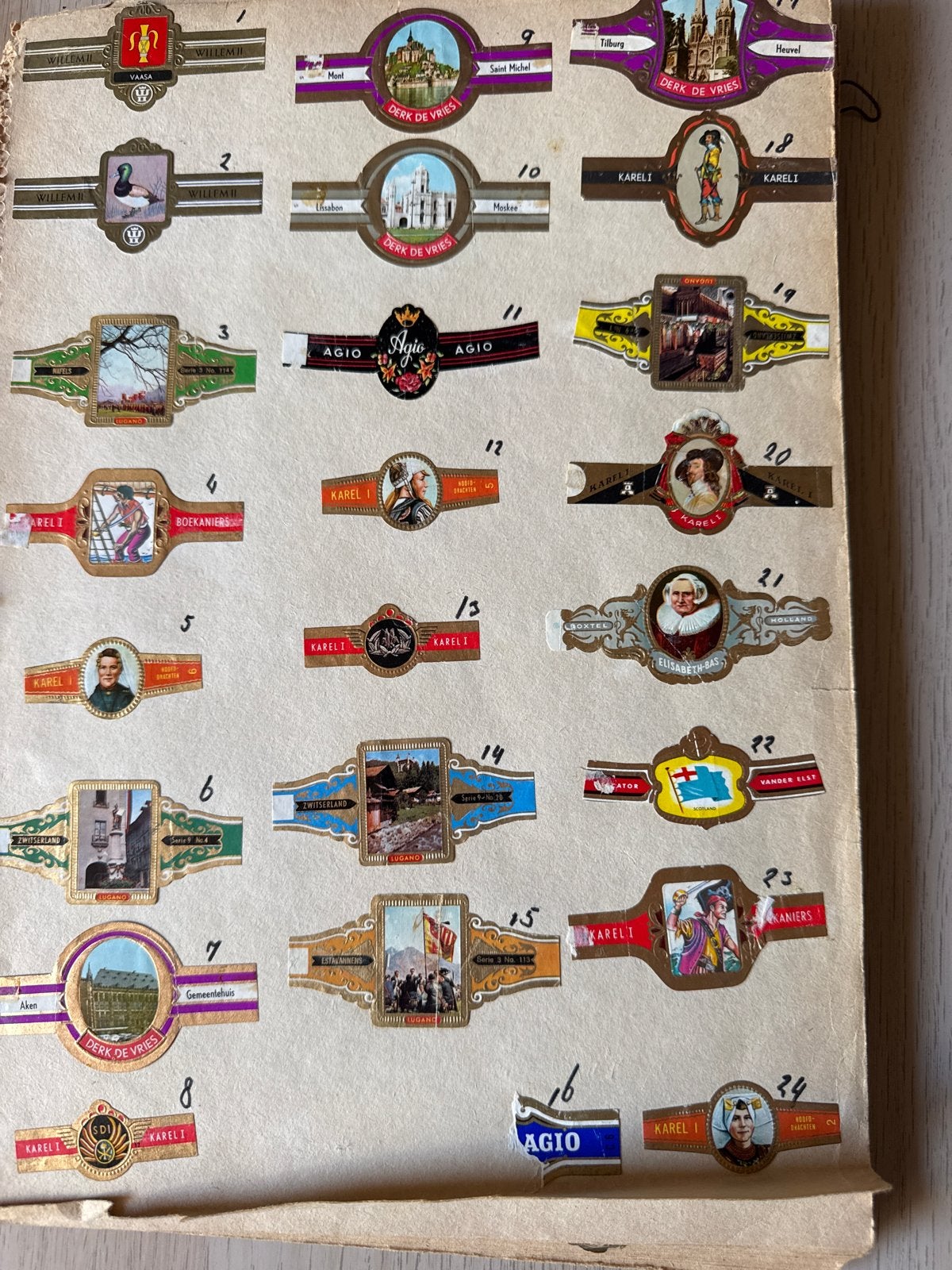 Grote verzameling sigarenbandjes in album, Ophalen of Verzenden, Gebruikt