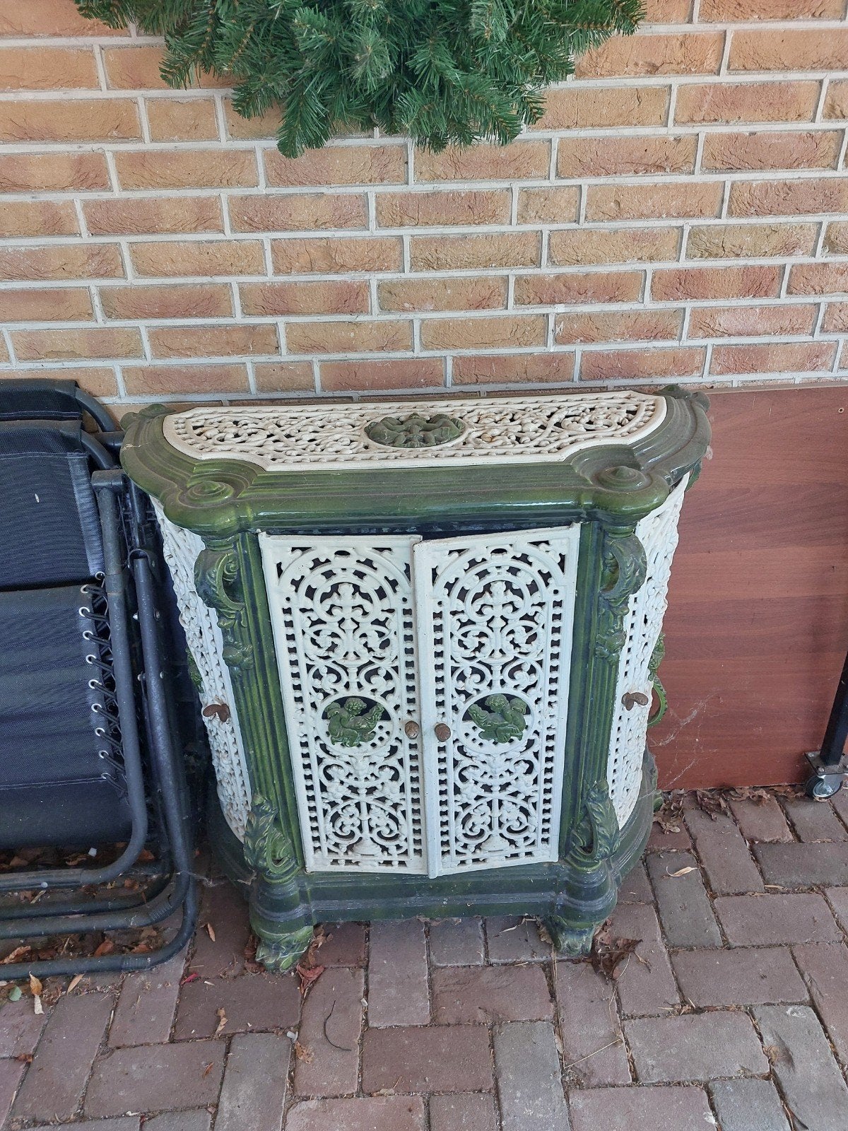 Antieke gietijzeren kachel, Huis en Inrichting, Kachels, Ophalen, Gebruikt, Overige brandstoffen, Overige soorten