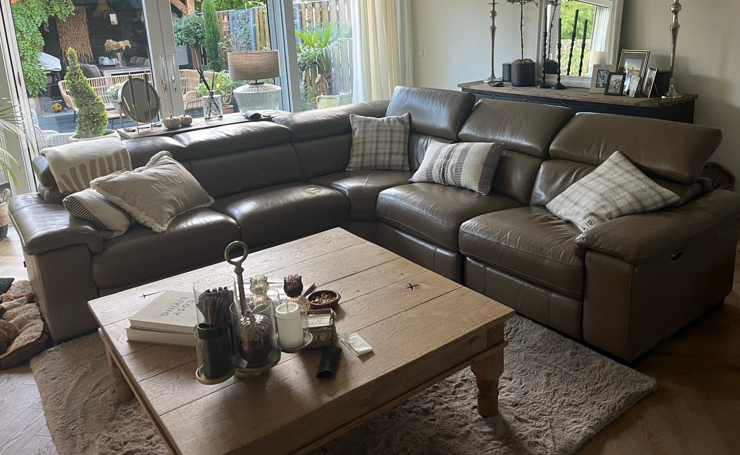Hoekbank 294 x 294, Huis en Inrichting, Ophalen, 250 tot 300 cm, 100 tot 125 cm, Hoekbank