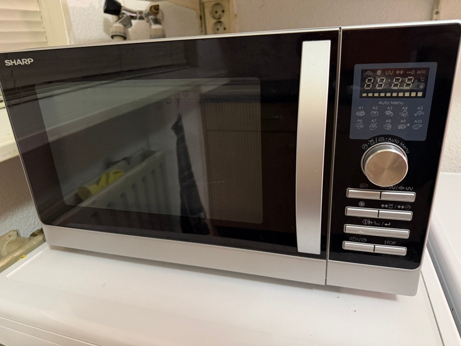 Sharp Combi Magetron Zilver, Ophalen, Zo goed als nieuw