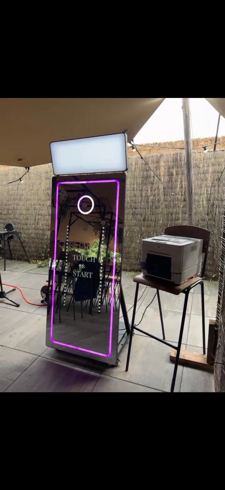 Photobooth te koop! Inclusief camera en printer! MagicMirror, Hobby en Vrije tijd, Feestartikelen | Verhuur, Ophalen, Zo goed als nieuw
