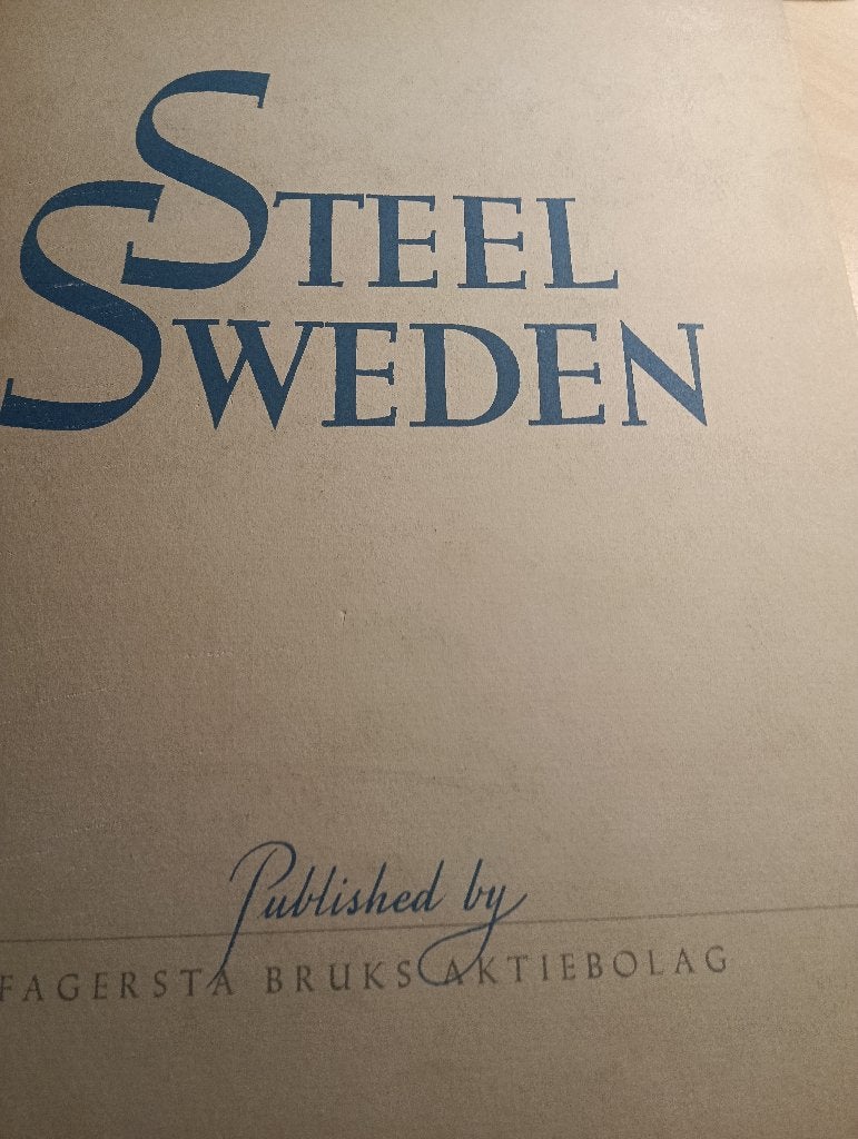 1947 Steel Sweden, genummerd met losse kleurplaat, Ophalen of Verzenden