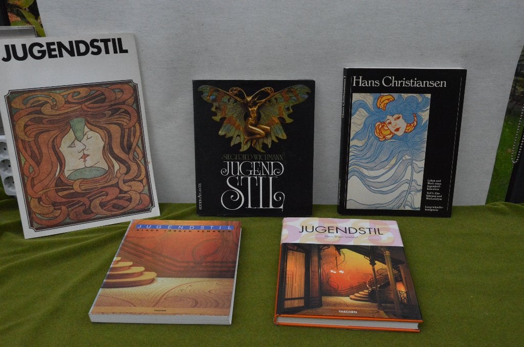 5 Jugendstil boeken van o.a. Hans Christiansen, Siegfried Wi, Ophalen of Verzenden, Gelezen, Grafische vormgeving