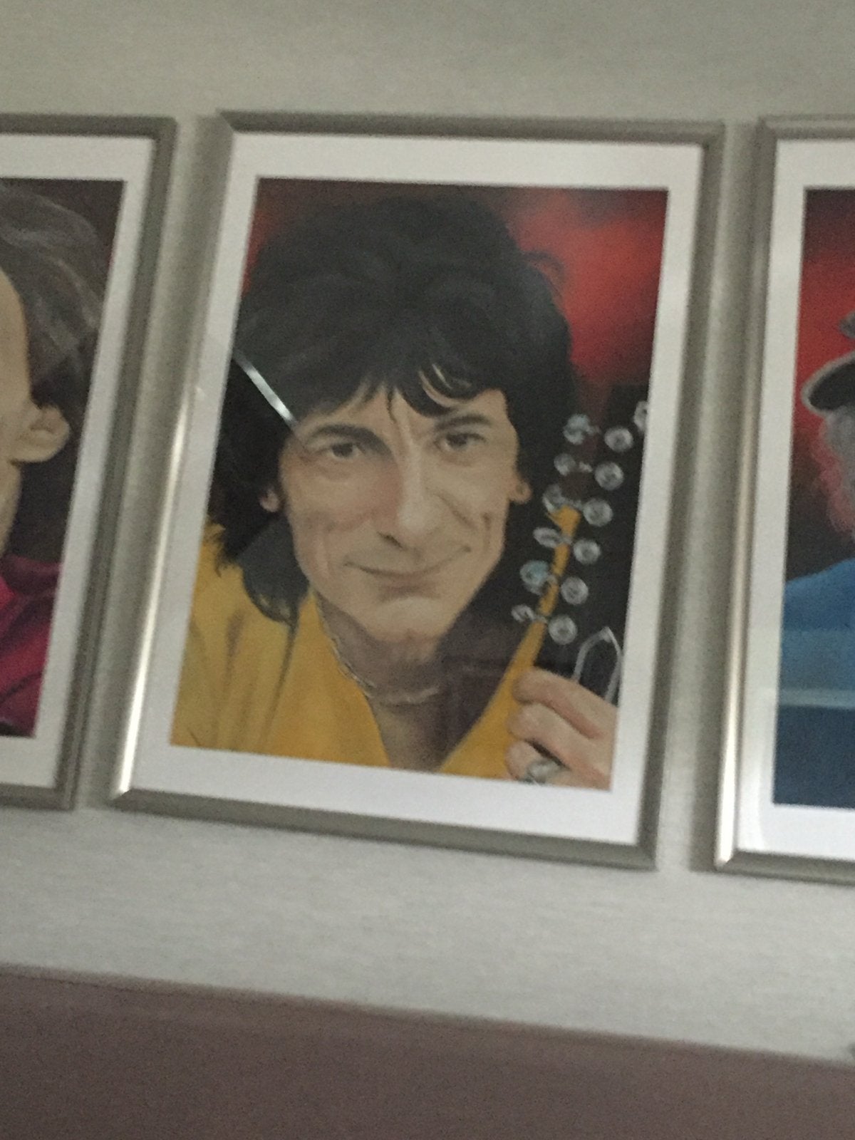 Set van 4 Rolling Stones portretten, Antiek en Kunst, Kunst | Schilderijen | Klassiek, Acrylverf, Doek, Portret of Personen, Realistisch