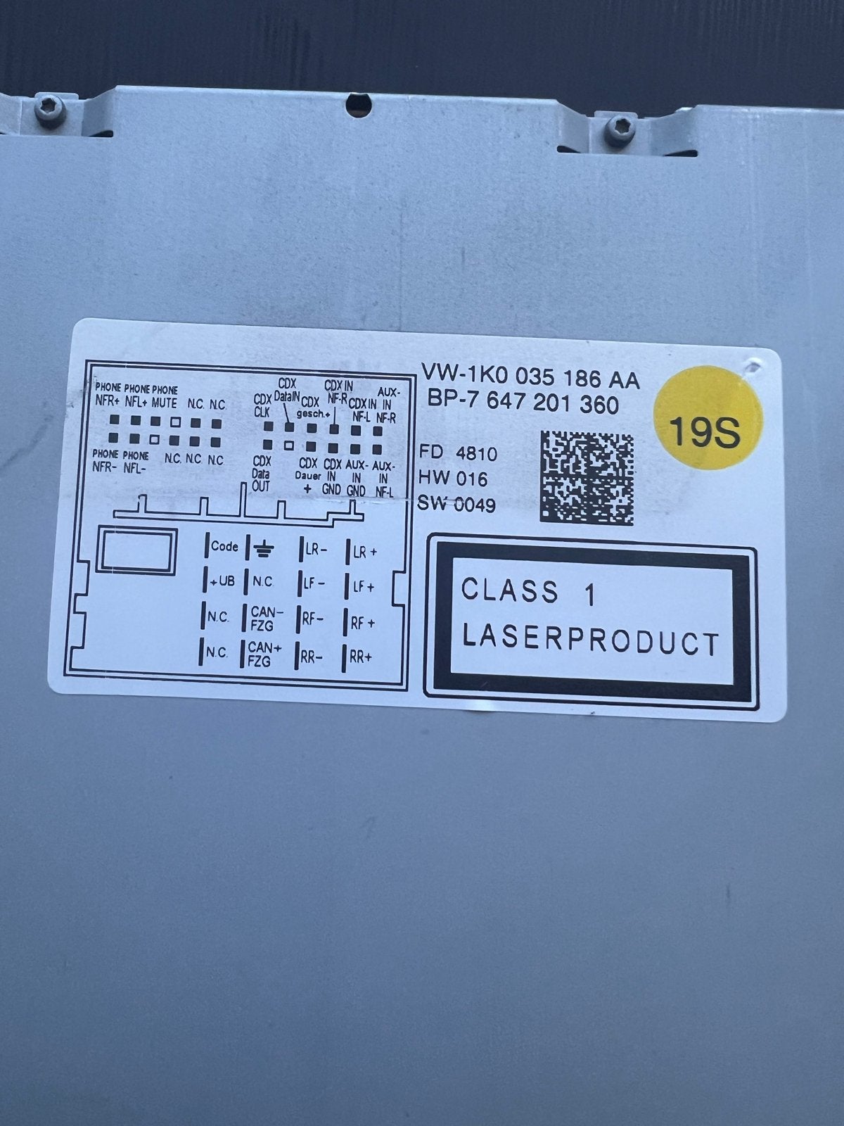 VW Radio LOW EU - Origineel Volkswagen Autoradio, Auto diversen, Ophalen of Verzenden, Gebruikt