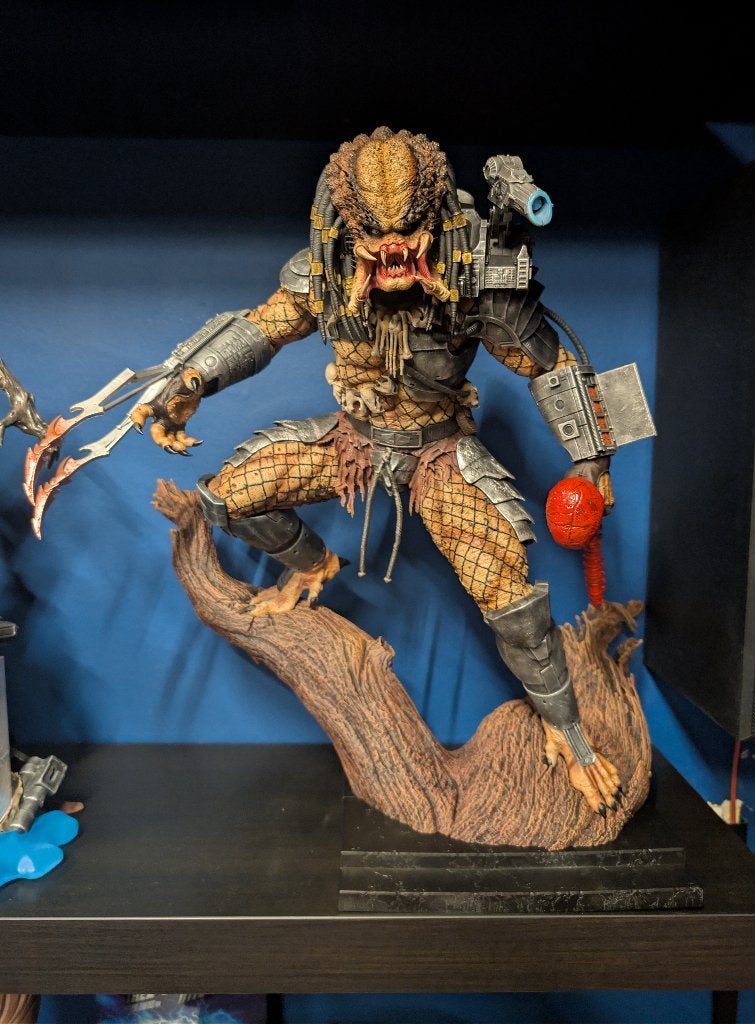 Unieke Handgeschilderde 1/4 Predator Statue (Unmasked), Ophalen of Verzenden, Nieuw, Fantasy