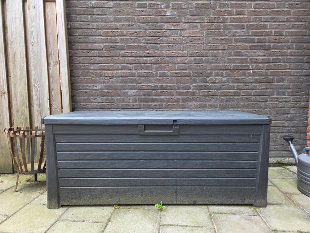 Keter waterdicht opbergbox buiten - gereedschap, tuinkussens, Tuin en Terras, Ophalen, Gebruikt, Kunststof, Overige typen