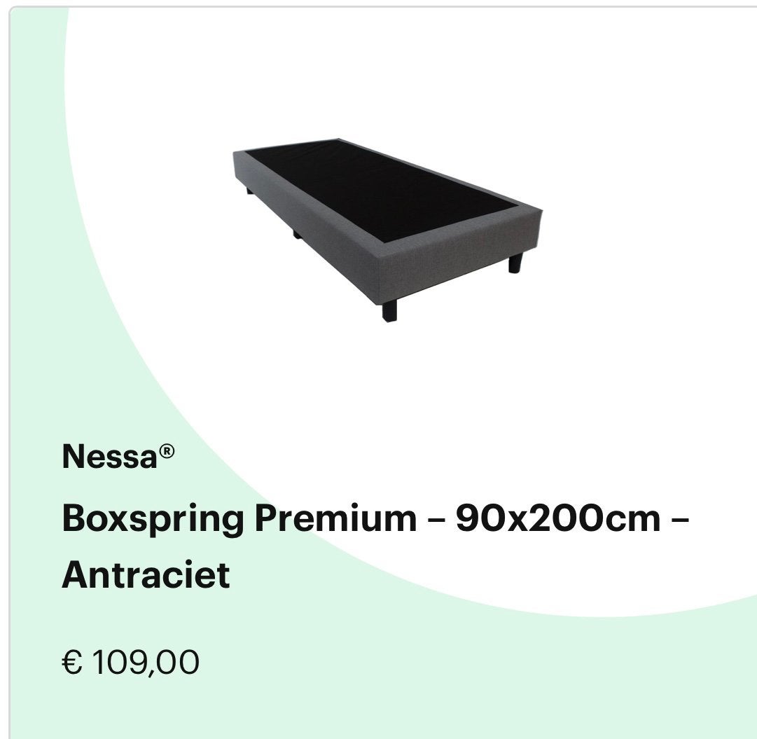 Eenpersoons Boxspring gratis ophalen, Huis en Inrichting, Ophalen, 90 cm, Eenpersoons, Zo goed als nieuw