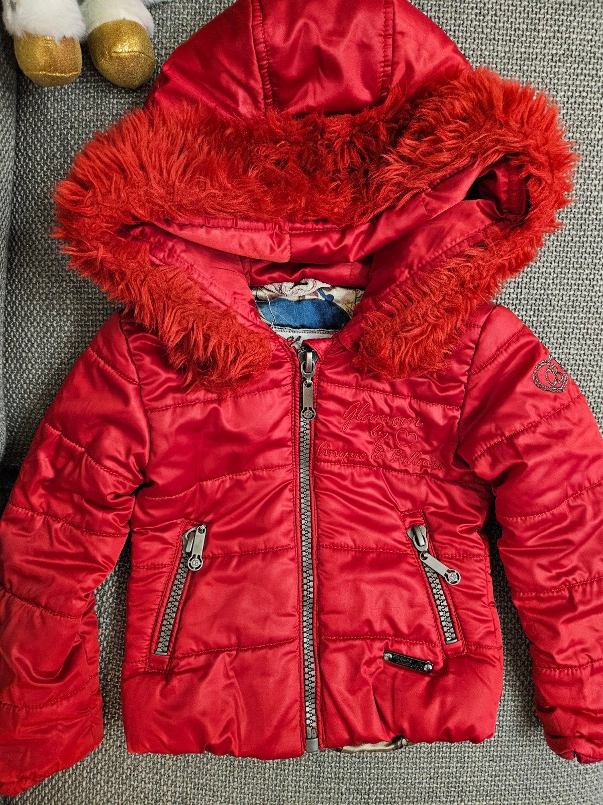 Rode winterjas voor meisjes van Cinques & Bellaire, Meisje, Cinques & Bellaire, Ophalen of Verzenden, Zo goed als nieuw