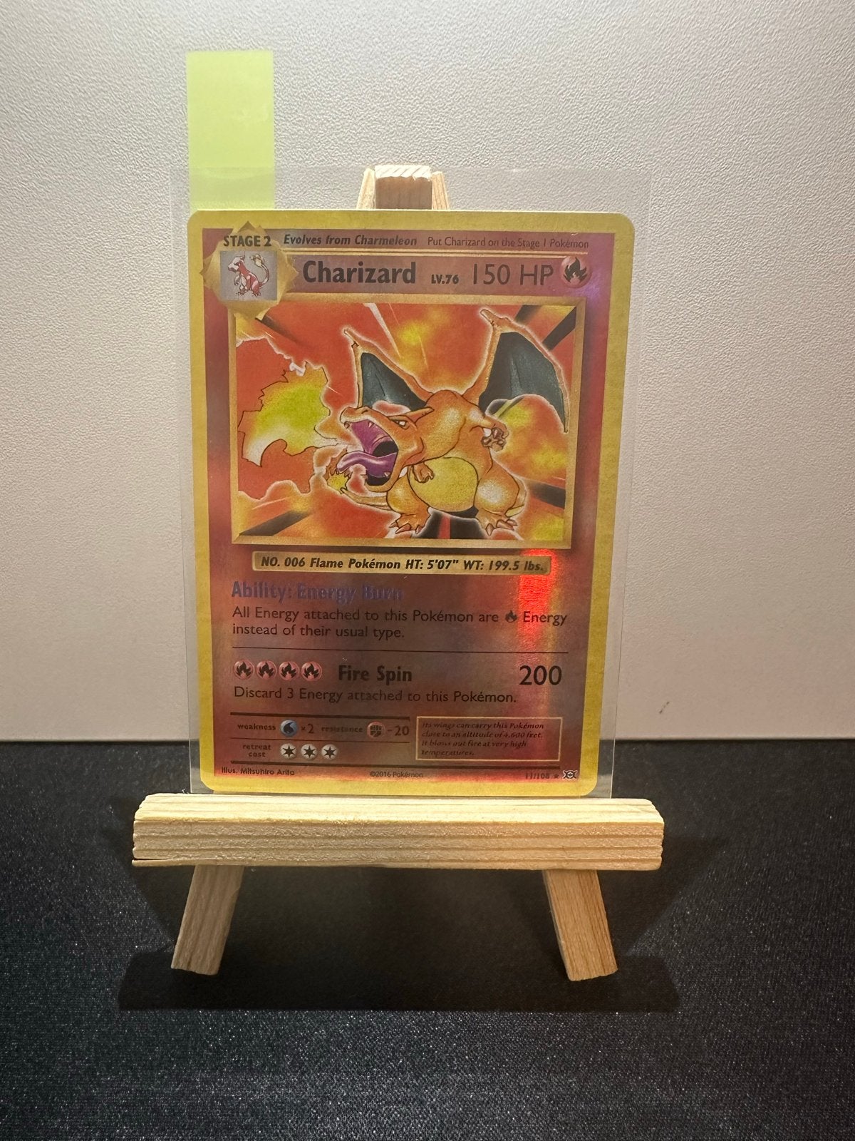Charizard reverse holo 11/108, Ophalen of Verzenden, Gebruikt, Losse kaart, Foil