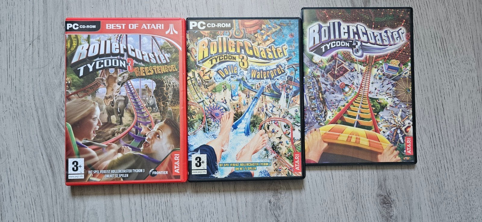 RollerCoaster Tycoon 3 PC CD-ROM Spellenbundel, Gebruikt, 1 speler, Ophalen of Verzenden, Vanaf 3 jaar