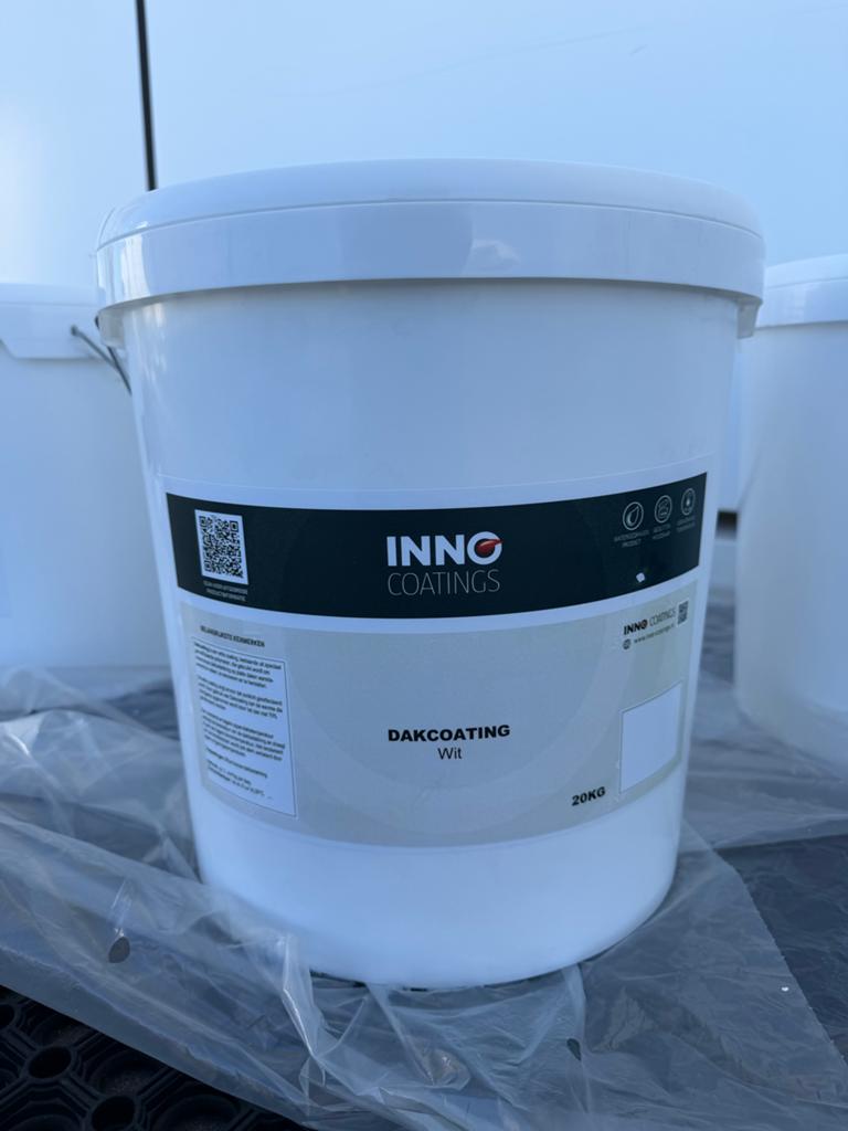 INNO COATINGS Dakcoating Wit 20KG - Nieuw, Wit, Nieuw, Ophalen of Verzenden, Verf