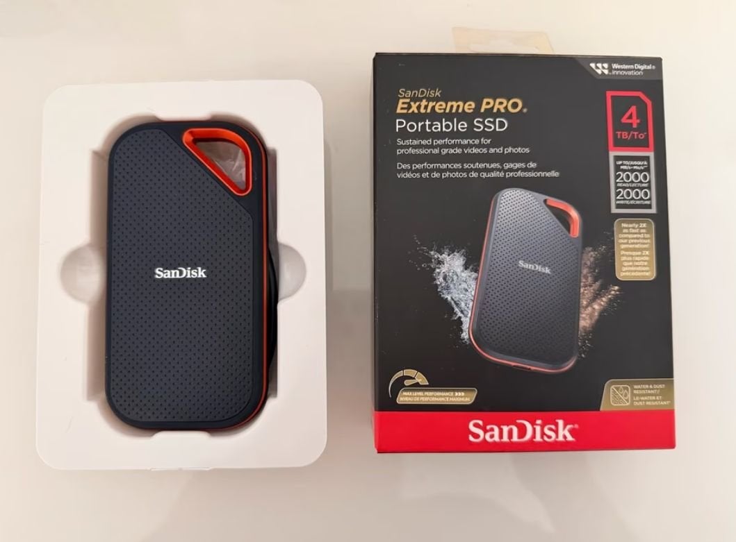 SanDisk Extreme Pro Portable SSD 4TB, Computers en Software, Ophalen of Verzenden, Zo goed als nieuw