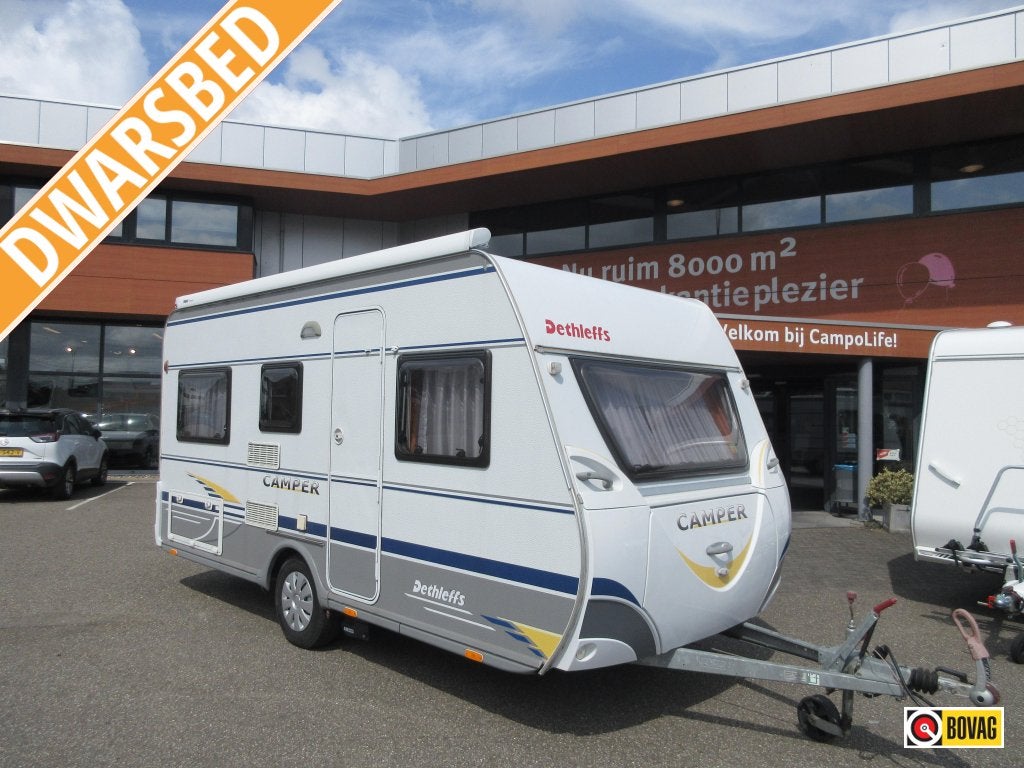 Dethleffs Camper 430 DB MET MOVER EN VASTE LUIFEL, Caravans en Kamperen, Caravans, Rondzit, 750 - 1000 kg, Dethleffs, Tot en met 4