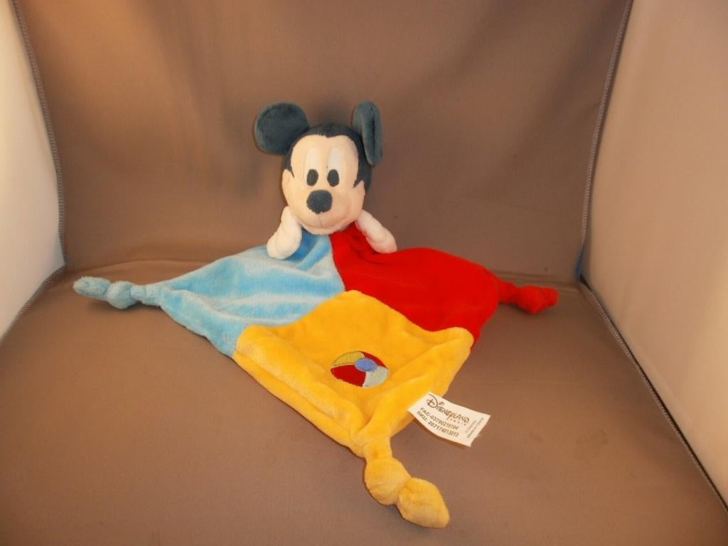 Disneyland Paris Mickey muis doekje rood blauw geel met bal, Disney, Disney, Overige typen, Nieuw