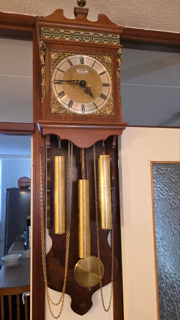 Warmink Wuba Westminster wandklok – 3 gewichten – mechanisch, Antiek en Kunst, Antiek | Klokken, Ophalen of Verzenden