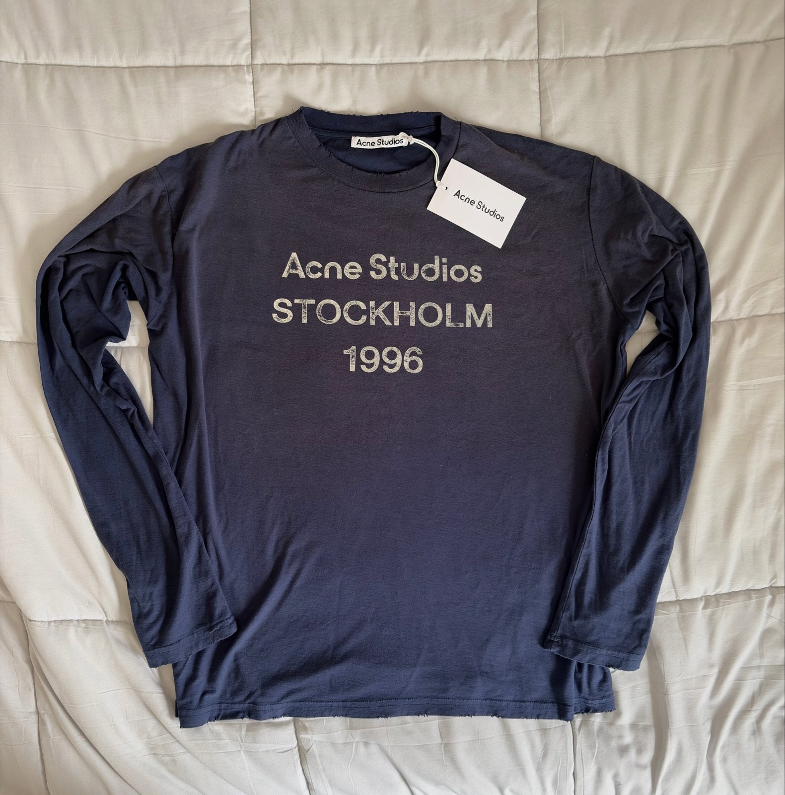 Acne Studios Stockholm 1996 longsleeve Donker blauw- Maat M, Kleding | Heren, Verzenden, Nieuw, Maat 48/50 (M), Blauw