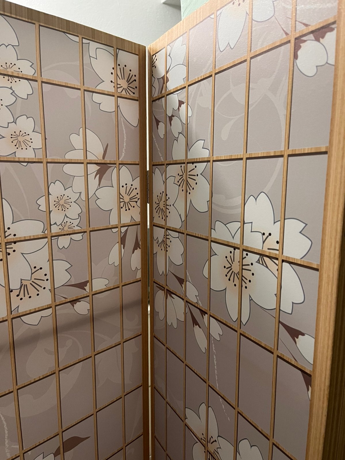 Prachtig Japans Kamerscherm - 4 Panelen - Bloesem print, Ophalen, Zo goed als nieuw