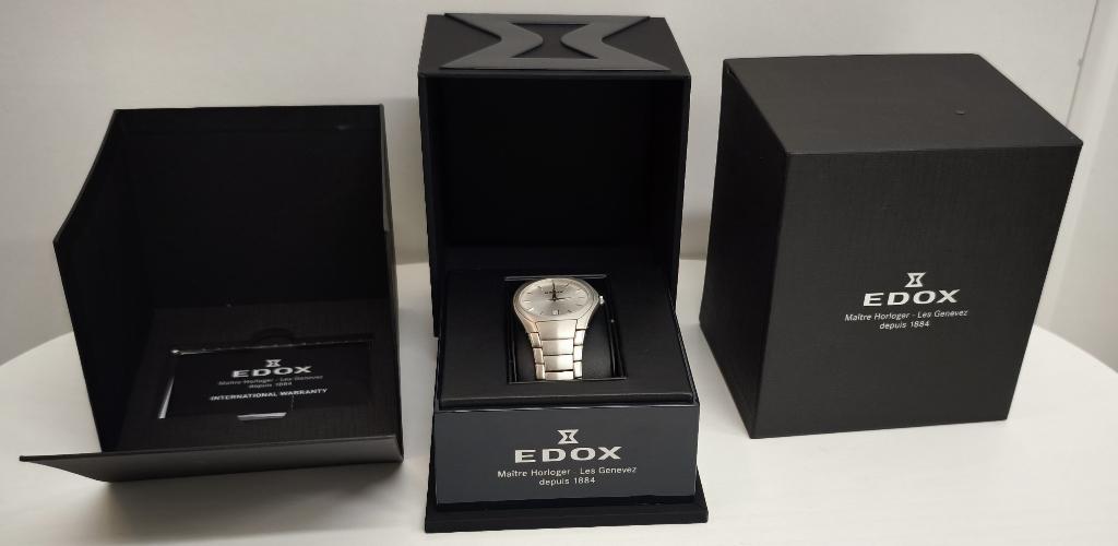 Edox Les Bémonts Quartz, Sieraden, Tassen en Uiterlijk, Horloges | Dames, Overige merken, Staal, Staal, Polshorloge