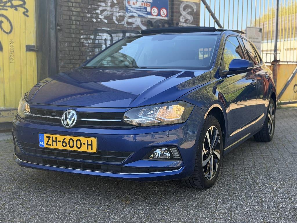 VW Polo 1.0 TSI Highline | CarPlay | Pano | 16” LM | Camera, Voorwielaandrijving, Stof, 95 pk, Blauw