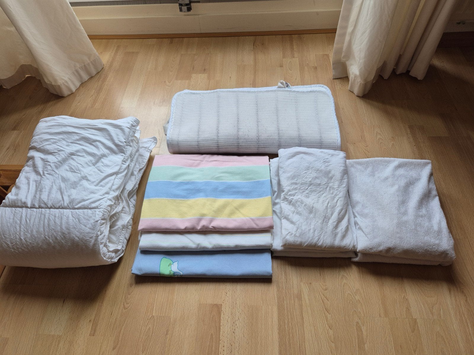compleet set beddengoed ledikant 60x120, Ophalen, Gebruikt, Ledikant, Beddengoedset