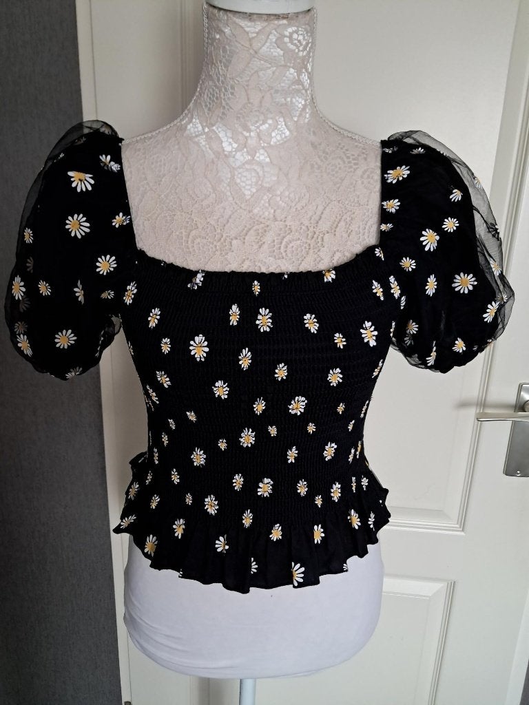 Crop top Guts & Gusto  Maat : 38 Kleur : zwart, Maat 38/40 (M), Guts & Gusto, Meerkleurig, Ophalen of Verzenden