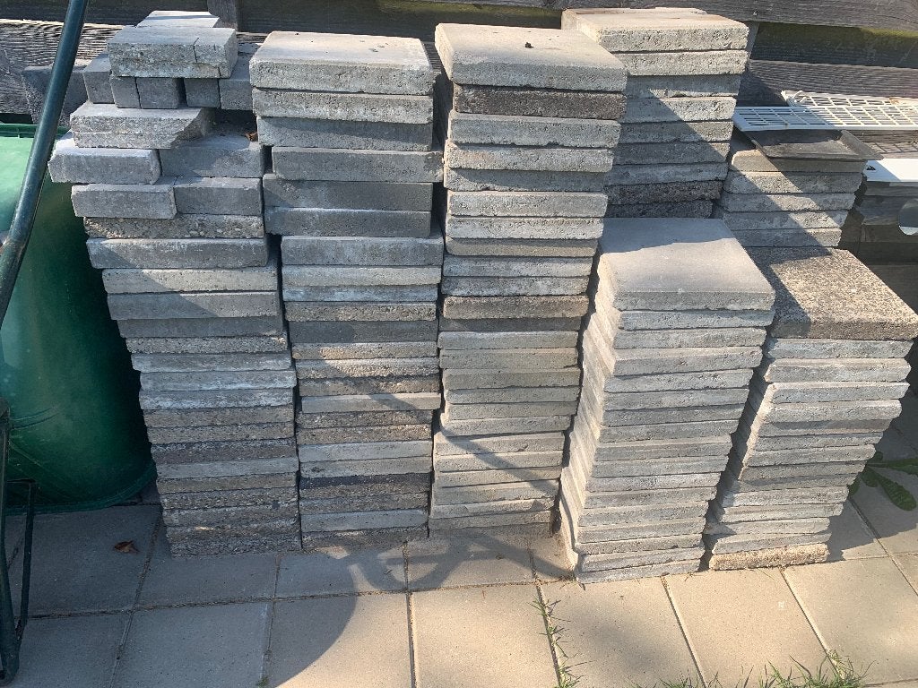 Gratis tegels 30x30 cm, Tuin en Terras, Ophalen, Gebruikt, Beton, Terrastegels