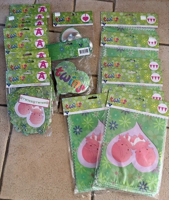 Geboorteversiering Baby Tweeling: Slingers en Decoratie, Ophalen of Verzenden, Nieuw