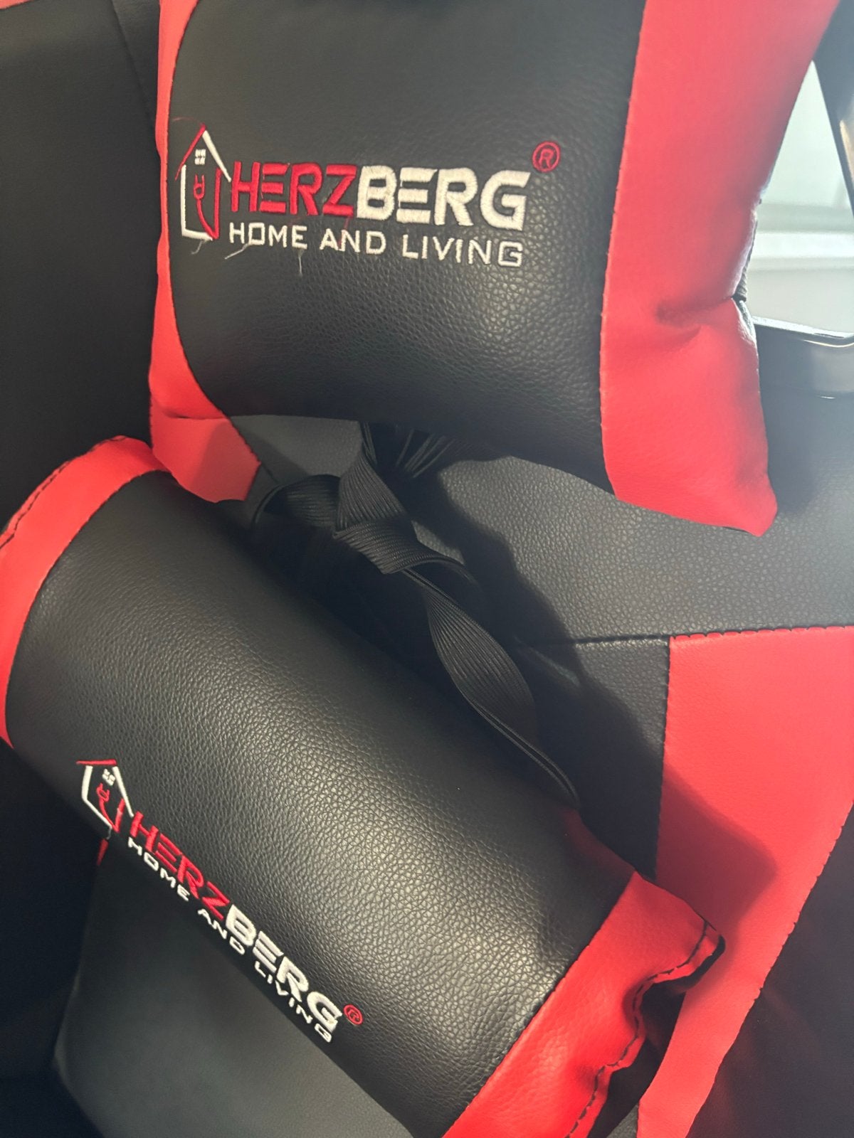 Gaming bureaustoel - Zwart/Rood - Ergonomisch, Ophalen, Gebruikt, Zwart, Bureaustoel