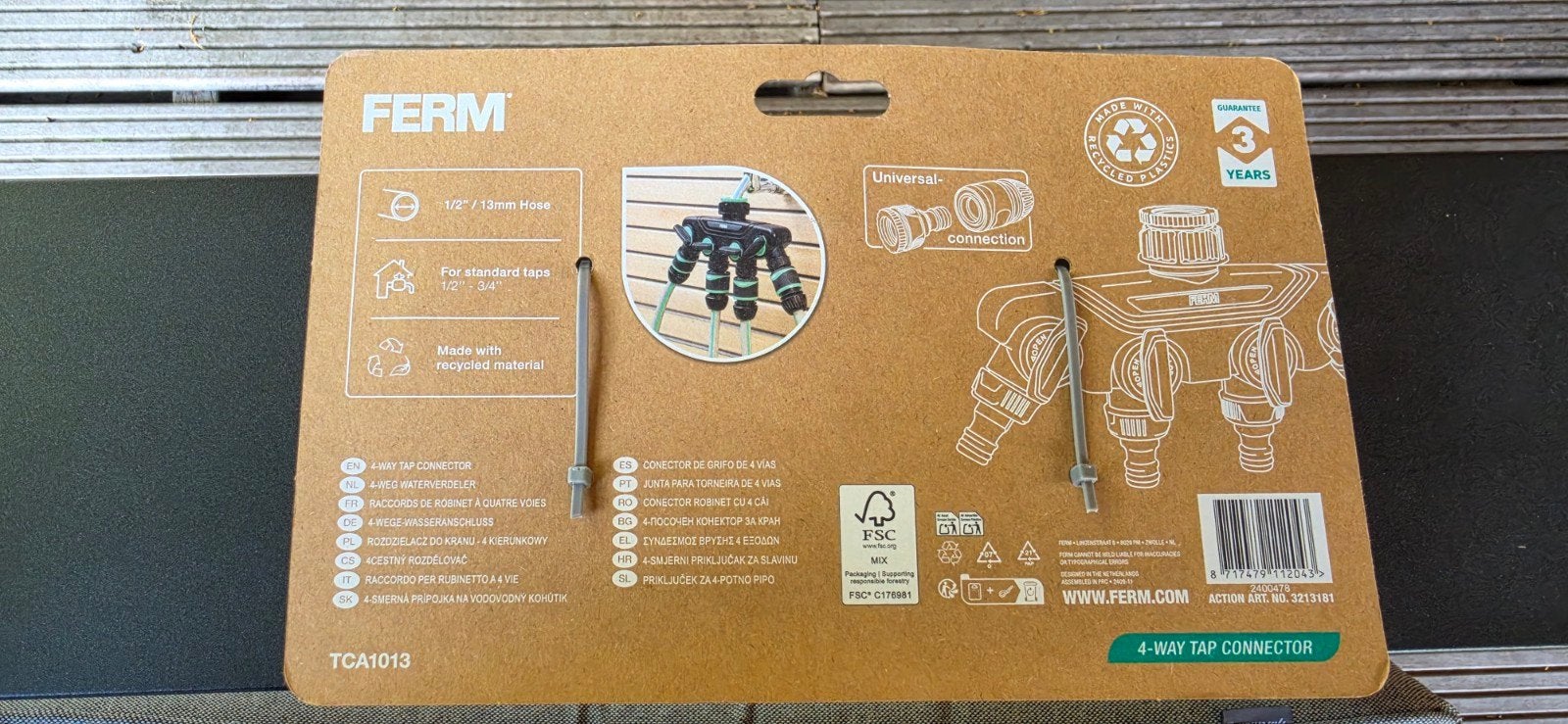 Ferm 4-weg wateraansluiting - Nieuw en ongebruikt, Ophalen of Verzenden